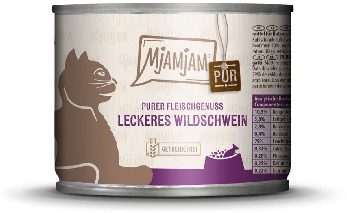MjAMjAM MjAMjAM Cat - Purer Fleischgenuss Dose 6x200g | Wildschwein