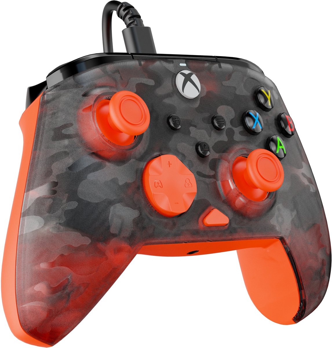 Turtle Beach Rematch Core - Controller - PC, Xbox Series X|S, Xbox One - Ghost Camo - Black/Orange thumbnail 6