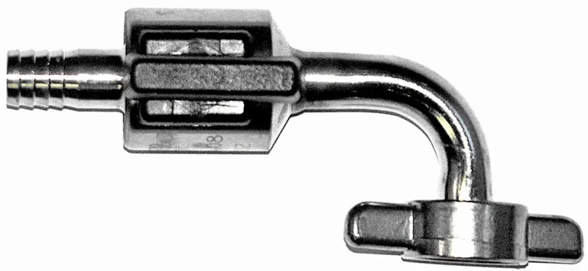 Biertap, Bierkraan - Gebogen, gemaakt van roestvrij staal, grootte: 7 mm
