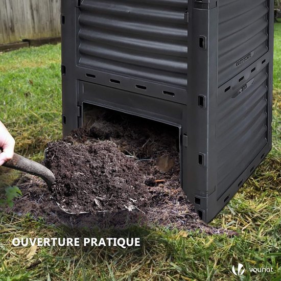 Compostbak - 300L - Groen en Zwart - Polypropyleen | bol
