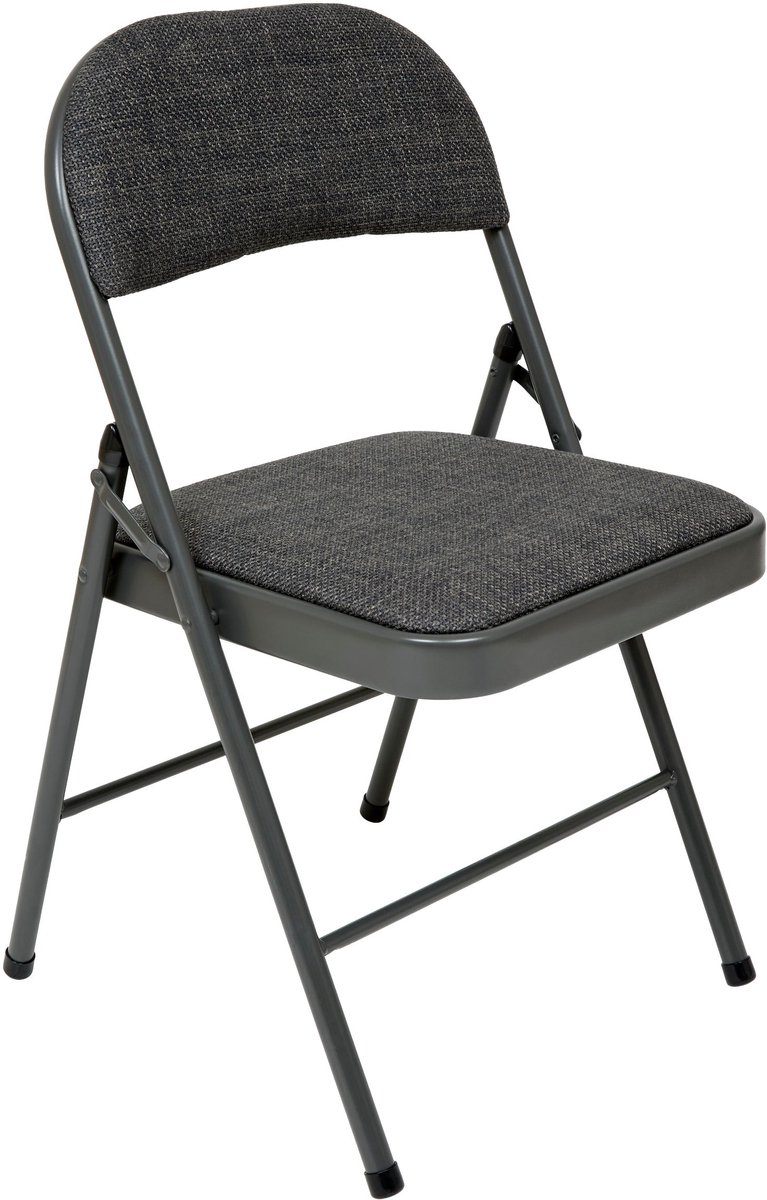 5Five Vouwstoel/Klapstoel Flexy - Metalen Frame - 47x47x80cm - Donkergrijs