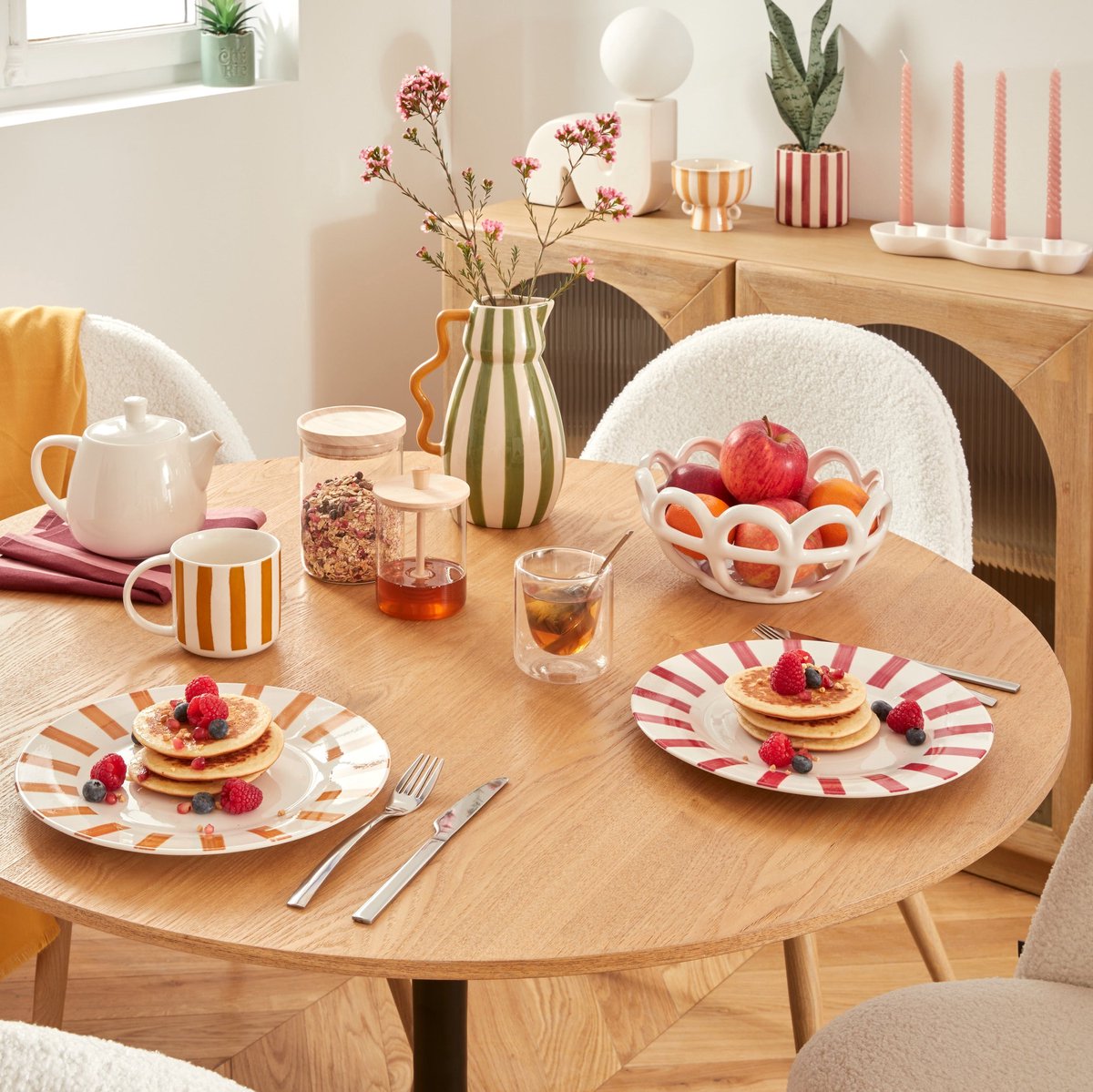 Secret de Gourmet Chéri Plat bord Ø19cm - Set van 6 stuks - Wit/Geel