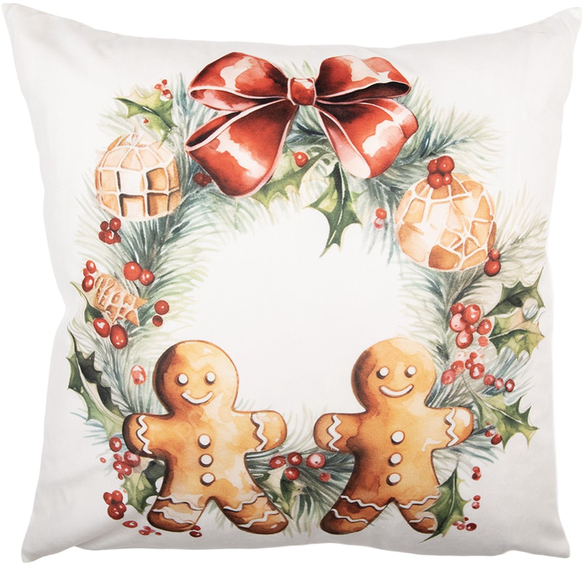 Kussenhoes 45x45 cm Wit Polyester