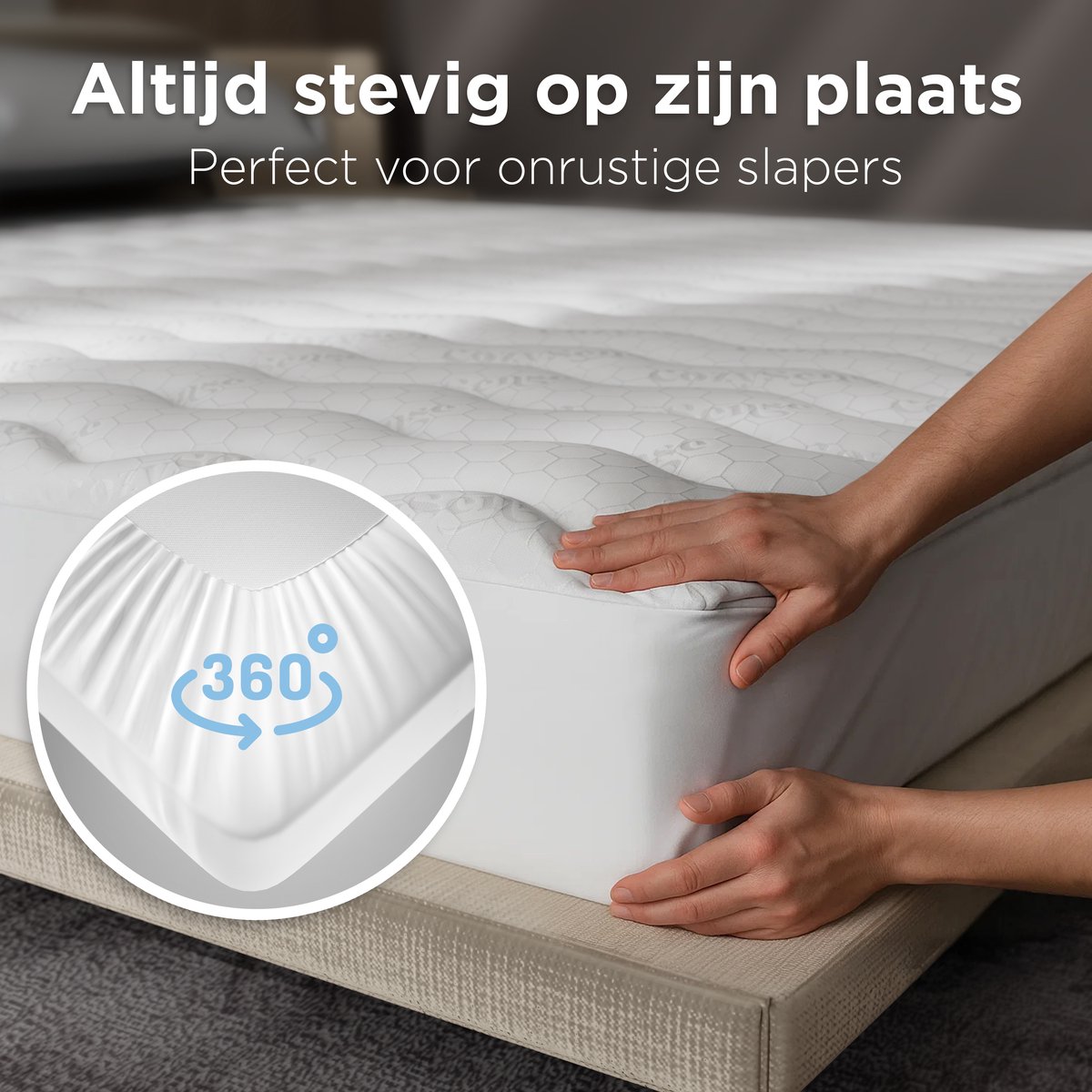 CozySense® Topper Matras 160x200 - Matras Topper - Topmatras - Topdekmatras - 3 Comfortlagen - Ademend Eierdoos Gel-Infused Traagschuim - 3 cm - 360° Hold Elastieken thumbnail 5