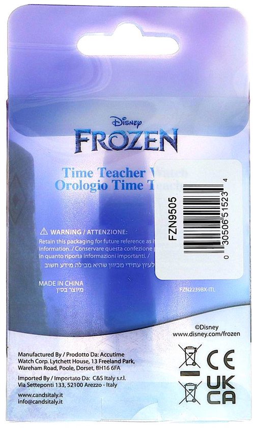 Disney Kinderhorloge Frozen - 5-DIS010 - Time Teacher - Horloge - Elsa ...