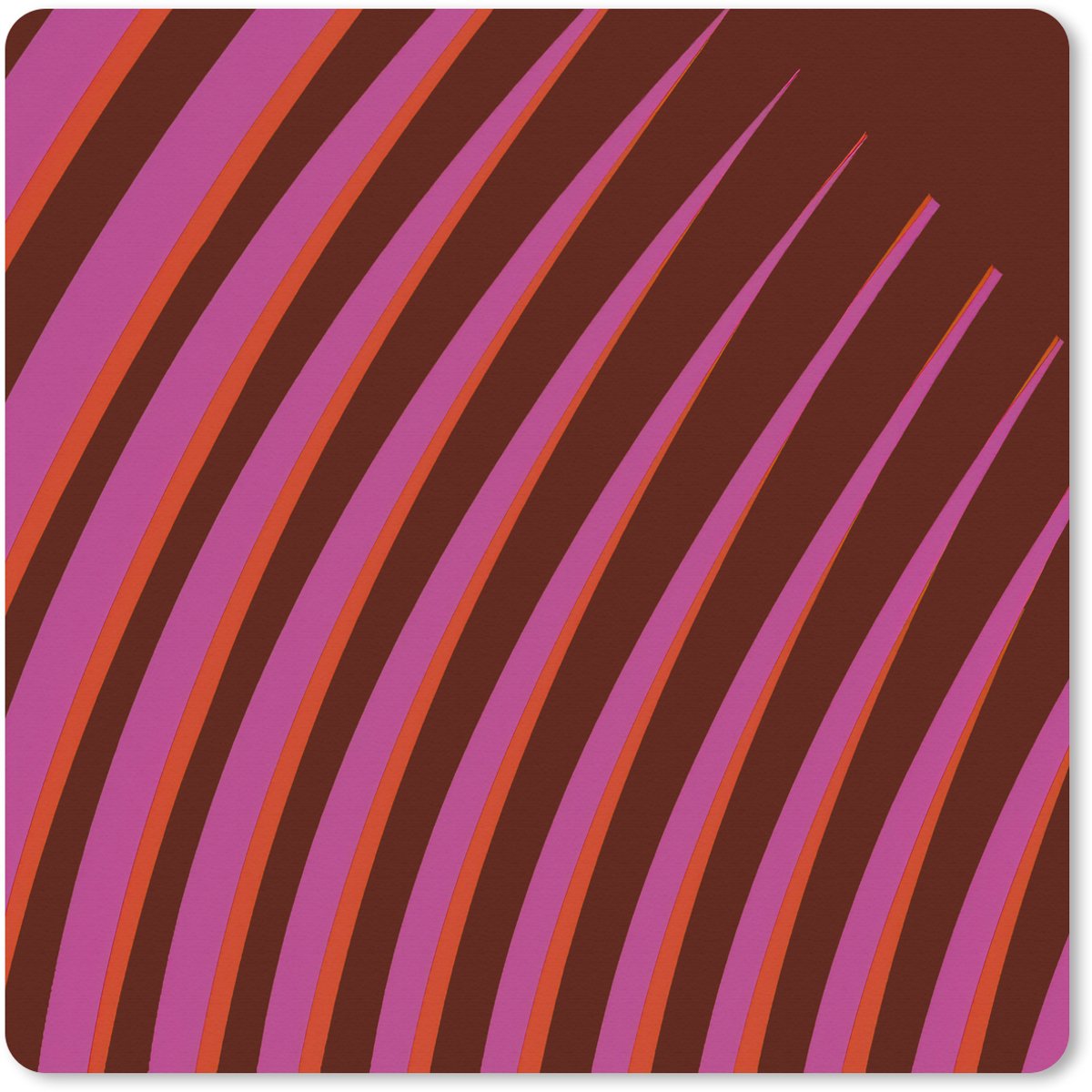 Muismat XXL 60x60 cm - Bureau onderlegger - Bureau mat Lijnen - Rood - Beweging - Bureaumat - Gaming mousepad xl - Bureaulegger groot - Computer deskmat