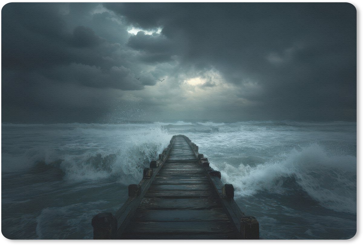 Muismat 27x18 cm - Mousepad Steiger - Storm - Golven - Muismatten
