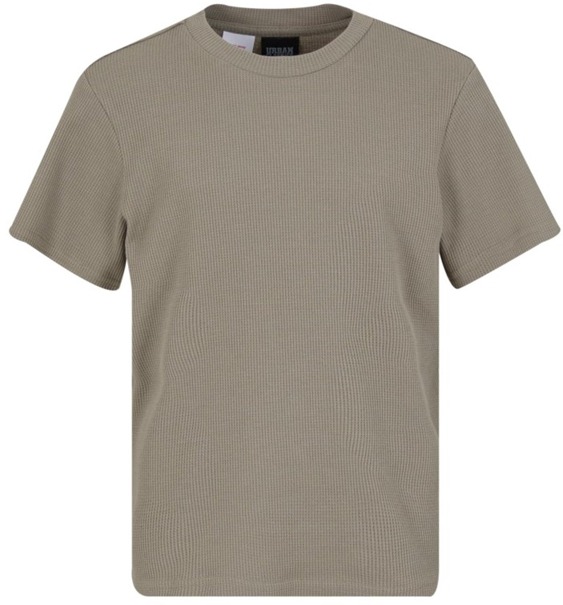 Urban Classics Waffle Kinder Tshirt Kids 110/116 Olijfgroen