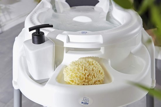 Groot Babybad met Standaard voor Twee Kinderen - Ideaal voor 0-12 Maanden, Wit van AquaBella Kids — afbeelding 4