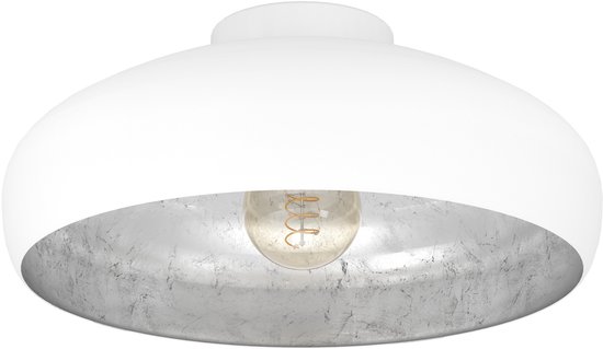 EGLO Mogano Plafondlamp - E27 - Ø 40 cm - Wit/Zilver