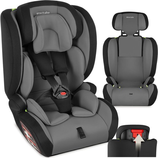 tectake® Kinderzitje en Zitverhoging, met Zijbescherming, Isofix
