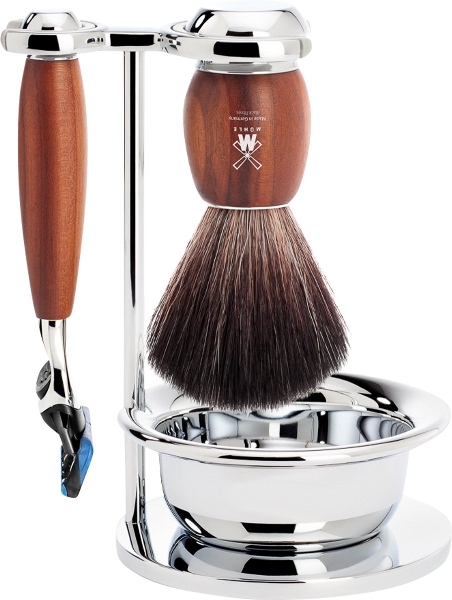 MÜHLE -Scheerset Vivo 4-delig - Pruimenhout - Fusion