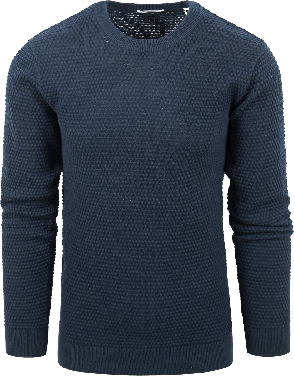 KnowledgeCotton Apparel Trui Vagn Donkerblauw - Maat XXL - Heren