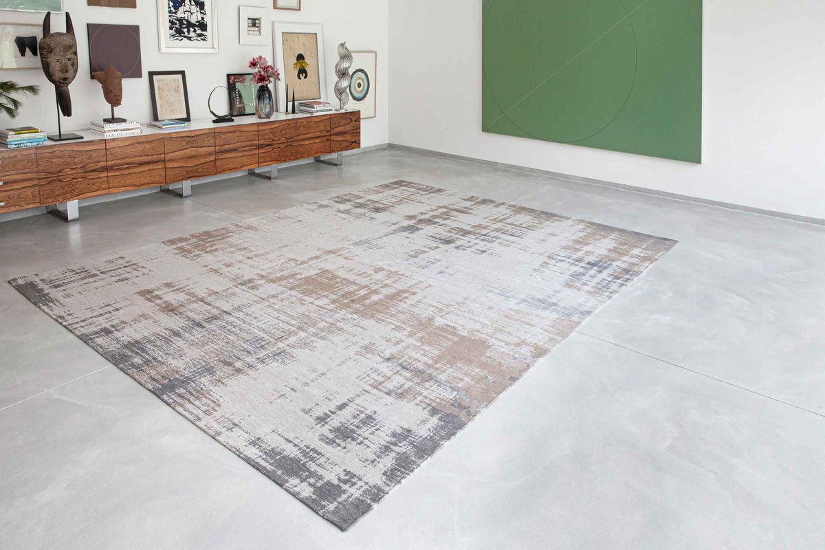 Wasbaar Binnen & Buiten Vloerkleed - 240 x 340 cm - Louis De Poortere Venetian Dust Padua Beige - Laagpolig Tapijt - Gerecycled PET - Made in Belgium - Circulair