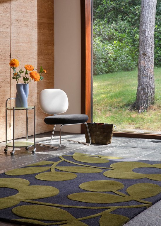 Tapis Orla Kiely Spring Stem Marine 063908 - taille 200 x 280 cm