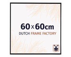 Fotolijst 60x60 cm - Kunststof - Zwart Hoogglans - Easy