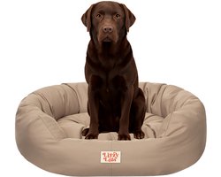 Lizzy & Lola - Amazy Hondenmand XL - Met uitneembaar kussen – Hondenbed - Waterdicht & Ergonomisch – 100 x 70 cm - Beige