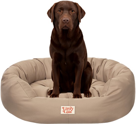 Lizzy & Lola - Panier pour chien Amazy XL - Avec kussen amovible - Panier pour chien - Imperméable et ergonomique - 94 x 75 cm - Beige