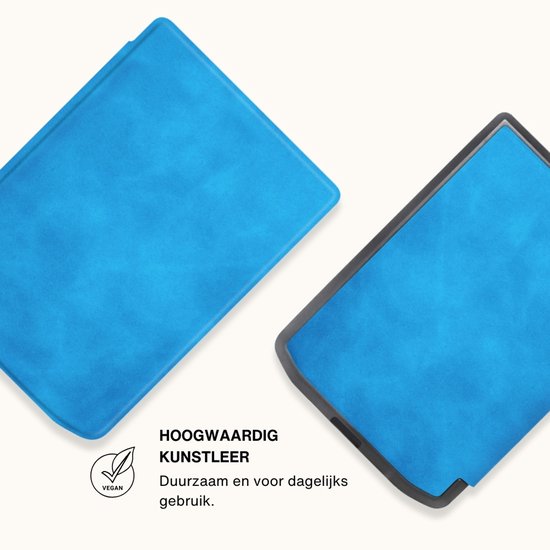 Lunso PocketBook Verse / Verse Pro / Verse Color Slim hard case hoes (6 inch) - sleepcover - Lichtblauw van Merkloos — afbeelding 2
