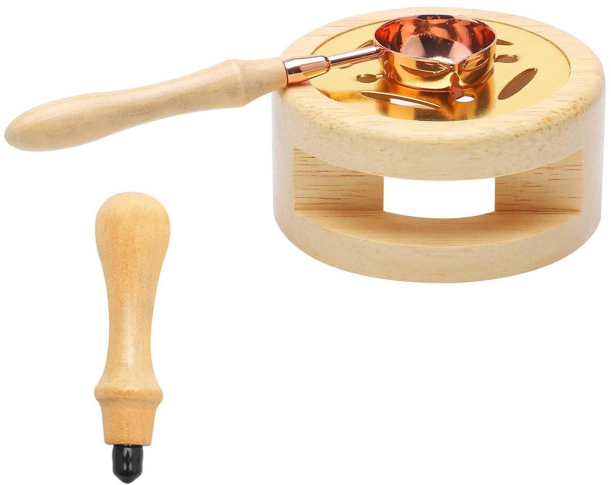 Allecto plus - Wax-zegelwarmer set voor uitnodigingen en cadeauverpakkingen