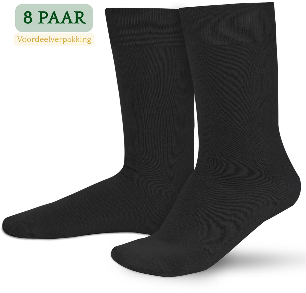 Hipperboo® 8 Paar Bamboe Sokken - Maat 43-46 - Antraciet - Heren Sokken - Bamboe Kousen - Naadloos - Hypoallergeen - Zijdezacht - Vochtregulerend