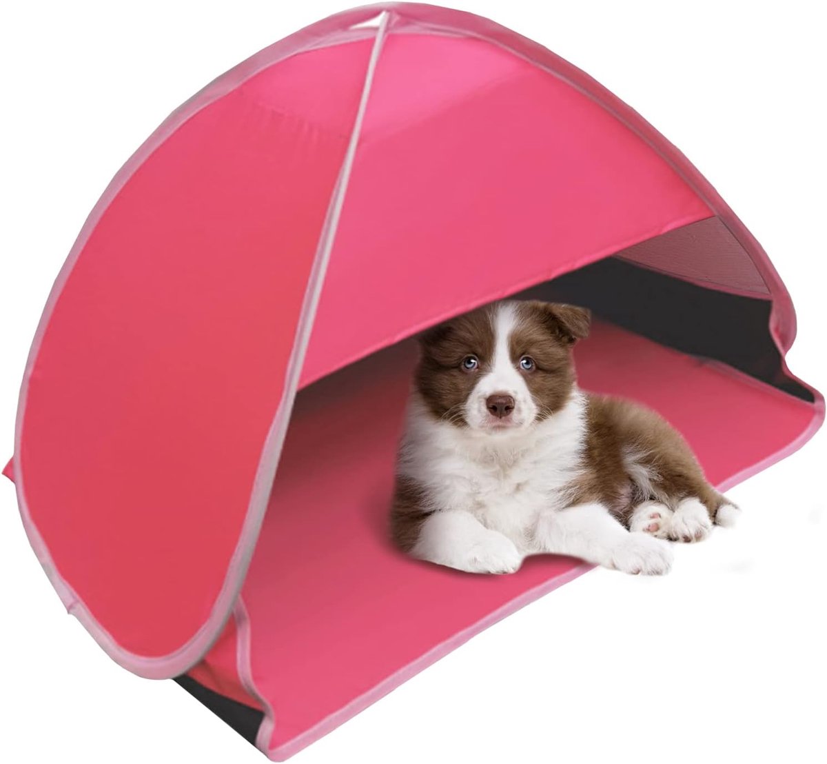 Pop Up Beach Sun Tent - Mini Beach Sunshade Tent for Anti-UV Windproof Camping Picnic - Rose Red Beach Tent