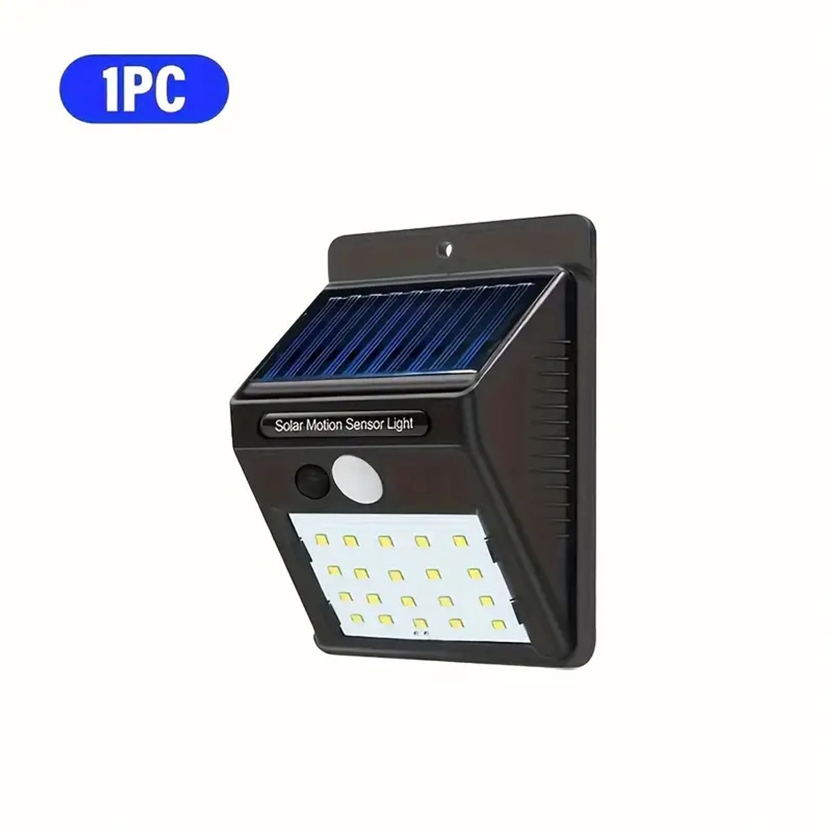 Zwarte 6-LED Zonne-Wandlamp met Bewegingssensor – Buitenverlichting voor Tuin, Patio, Hek & Garage