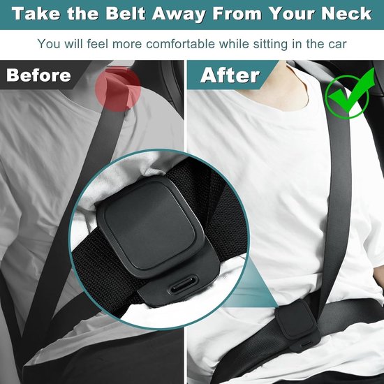 2-pack autogordelclips - Universele gordelversteller - Gordelversteller voor volwassenen - Ontworpen voor comfortabele aanpassing van Merkloos — afbeelding 4