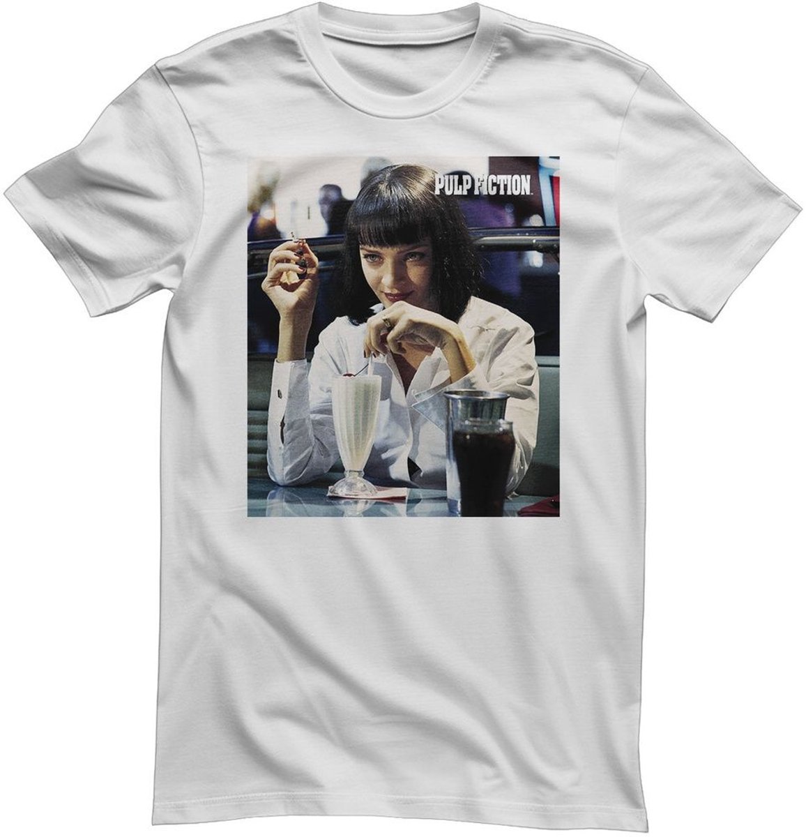 Pulp Fiction Mia Wallace T-Shirt PA-1-PF004-43300 White-XL