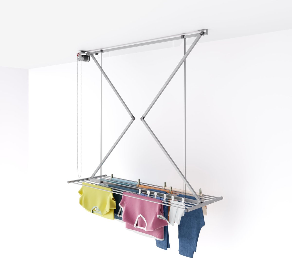 Azomor® Compact en veelzijdig droogrek voor plafondmontage met grote capaciteit
