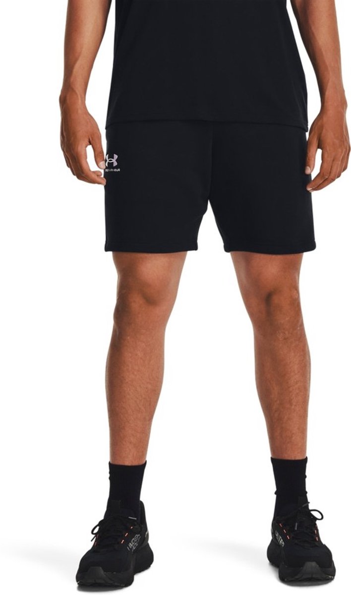 UNDER ARMOUR - ua essential fleece shorts-blk - Sportbroek heren - Zwart van Under Armour — afbeelding 2