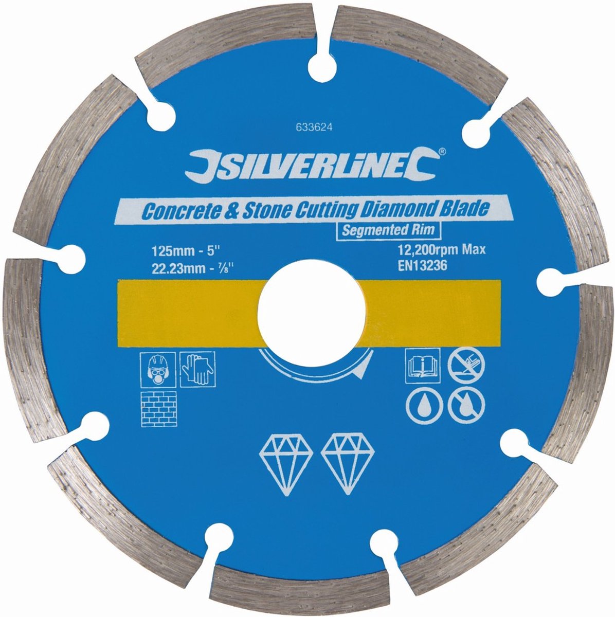Disque à tronçonner béton et pierre Silverline, diamant 230 x 22,2 Disque à tronçonner béton et pierre Silverline, diamant 230 x 22,2