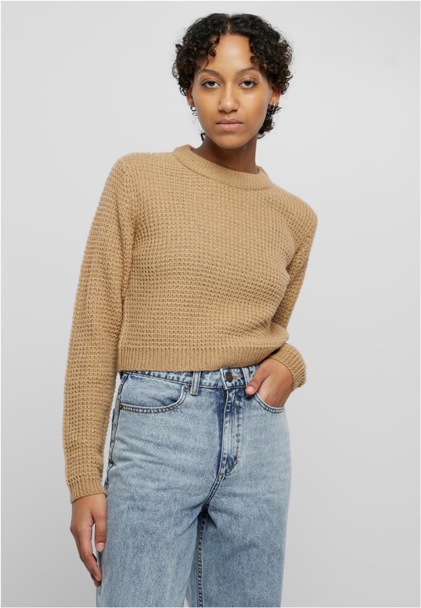 Urban Classics Short waffle Sweater/trui XL Beige