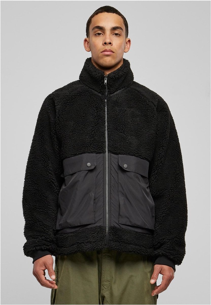 Urban Classics Short Raglan Sherpa Jacket XXL Zwart