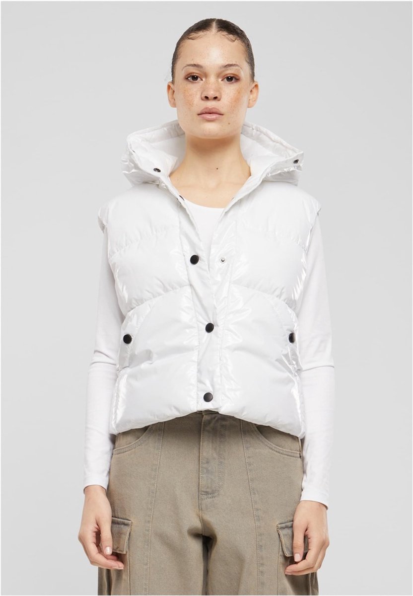 Urban Classics Recycled Shiny Puffer Vest with Hood Mouwloos jacket XL