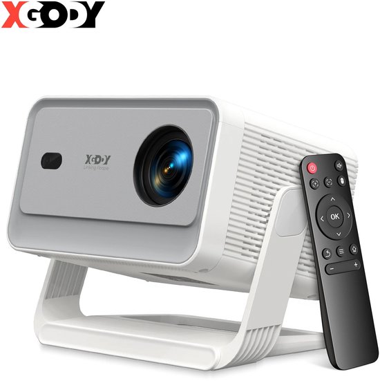 Cissé 4K-projector 650ANSI Native draagbare projector 1080P Autofocus Keystone -correctie BT5.2 Android11 WIFI6 135° thuisbioscoop