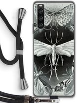 Case Company® - Coque Sony Xperia 10 IV avec cordon - Haeckel Tineida - Coque de téléphone avec cordon Zwart - Protection sur tous les côtés et sur le bord de l'écran