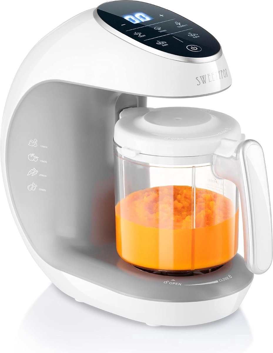 Bol.com QPFO® babyvoeding maker 7 in 1 - stomer blender en baby cooker - multifunctioneel apparaat voor verse babyhapjes aanbieding