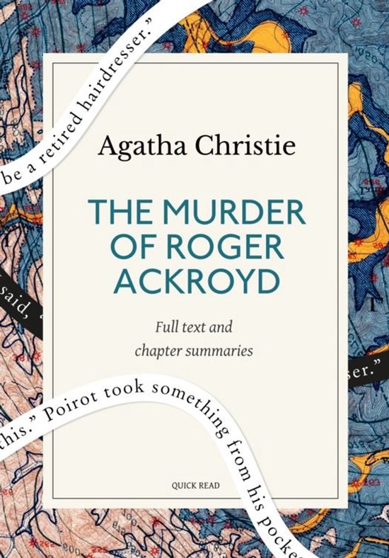 The murder of Roger Ackroyd: A Quick Read edition - cover