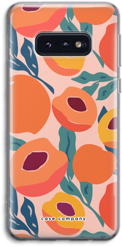 Case Company® - Hoesje geschikt voor Samsung Galaxy S10e hoesje - Perzik - Soft Cover Telefoonhoesje - Bescherming aan alle Kanten en Schermrand