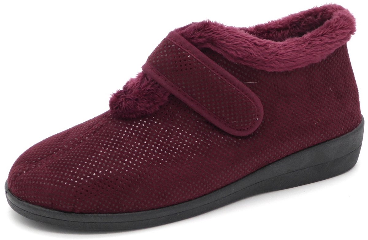 Neles Dames Pantoffel 37801-4 Bordeaux