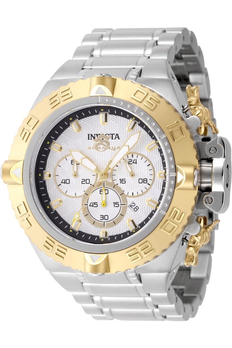 Invicta Subaqua - Noma IV 48196 Heren Horloge - Waterdicht - Analoog - Quartz Uurwerk - Roestvrij Staal met zilveren Wijzerplaat - 50mm