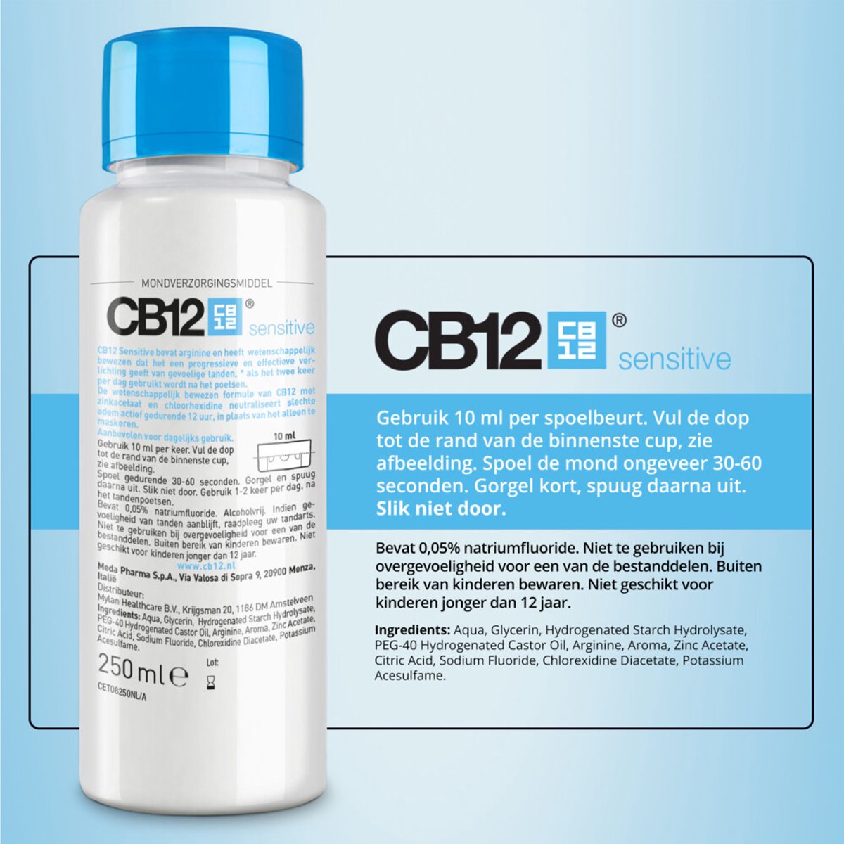 CB12 Mondwater Sensitive - 2 x 250 ml - Voordeelverpakking