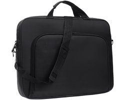 Laptoptas - Laptoptas dames - Laptoptas 17 inch - Laptop sleeve met vak - Reistas voor laptop - Professionele kantoortas - Grote schoudertas met hoge capaciteit - Waterdicht - Voor laptop-Tabletoplader-Documenten-Student(Zwart)
