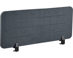 BELIANI ZIGGY - Bureauscherm - Donkergrijs - 120 x 40 cm - Polyester