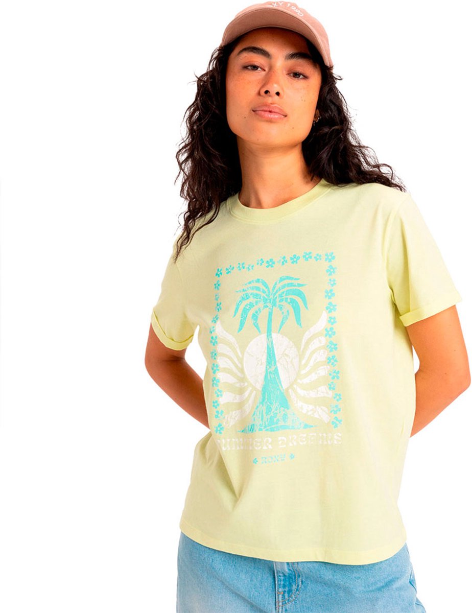 Roxy Erjzt05969 T-shirt Met Korte Mouwen XS Vrouw Groen