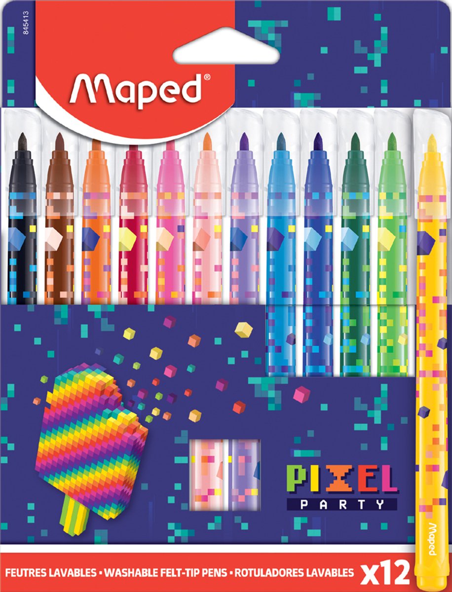 Maped Pixel Marker Set - 24 levendige kleuren