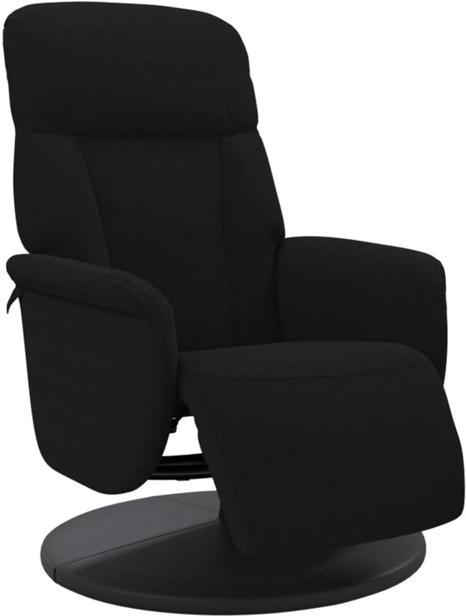 vidaXL Fauteuil - met - voetensteun - verstelbaar - fluweel - zwart