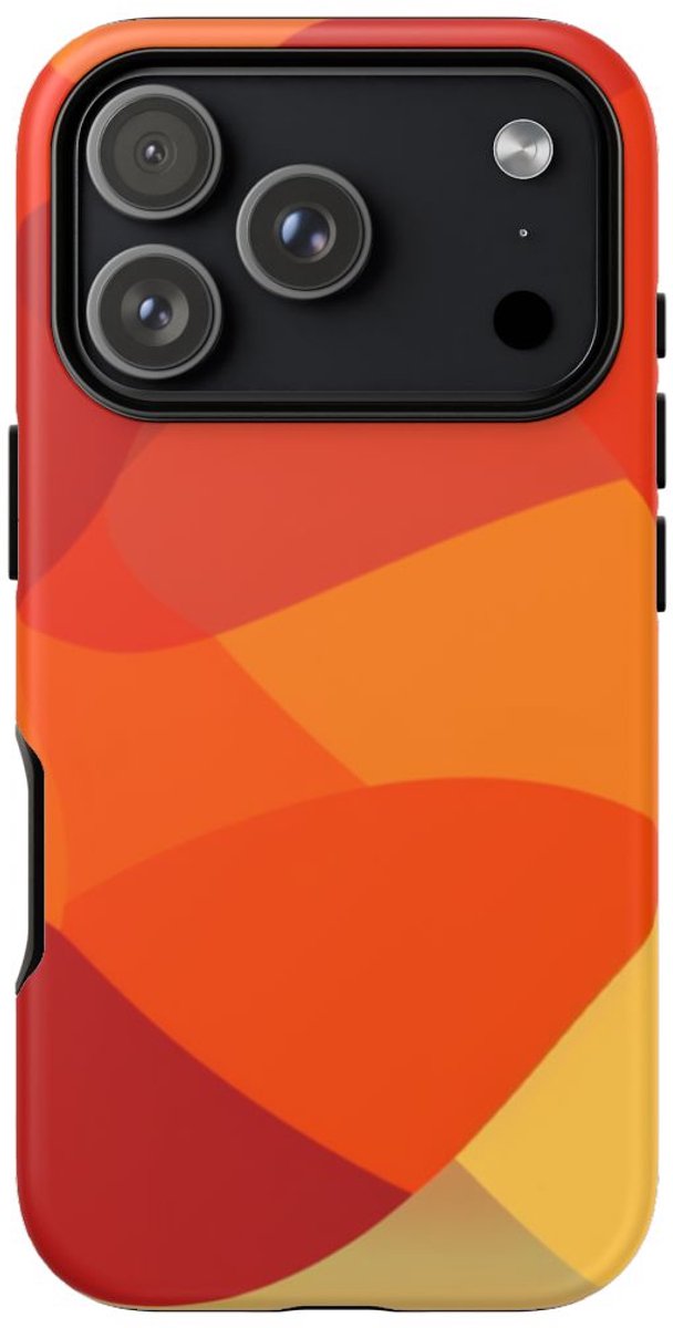 Warme Abstracte Overlappende Vormen – Telefoonhoesje Geschikt voor iPhone 17 Pro