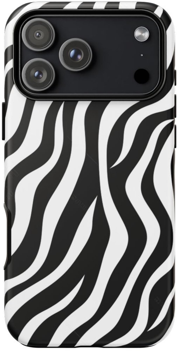 Zwart-Wit Zebra Strepenpatroon – Telefoonhoesje Geschikt voor iPhone 17 Pro Max